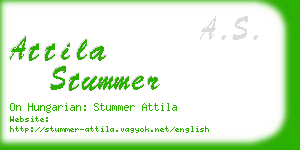 attila stummer business card